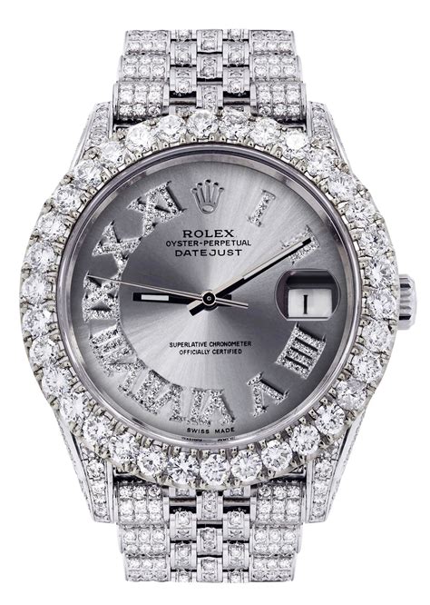 diamond silver rolex|rolex datejust diamond bezel aftermarket.